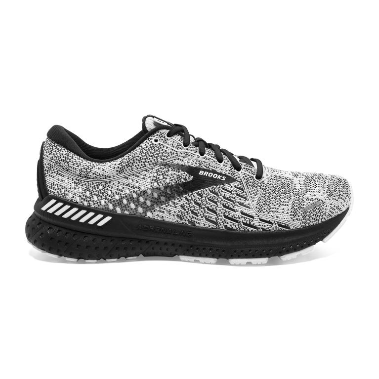 Brooks Adrenaline GTS 21 Men's Road Running Shoes - White/Grey/Black (20357-KBPM)